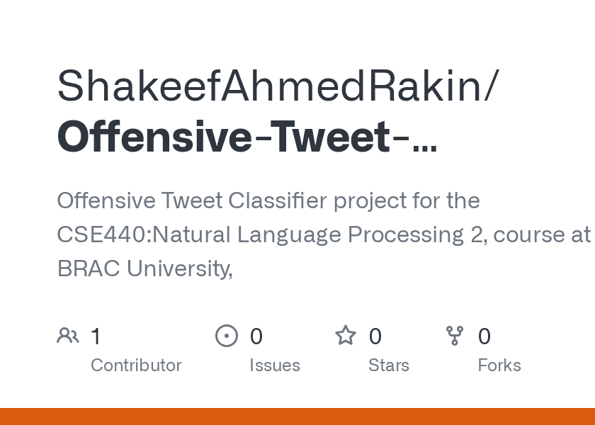 Offensive Tweet Classifier