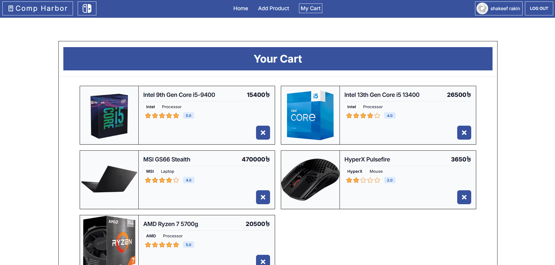User Cart